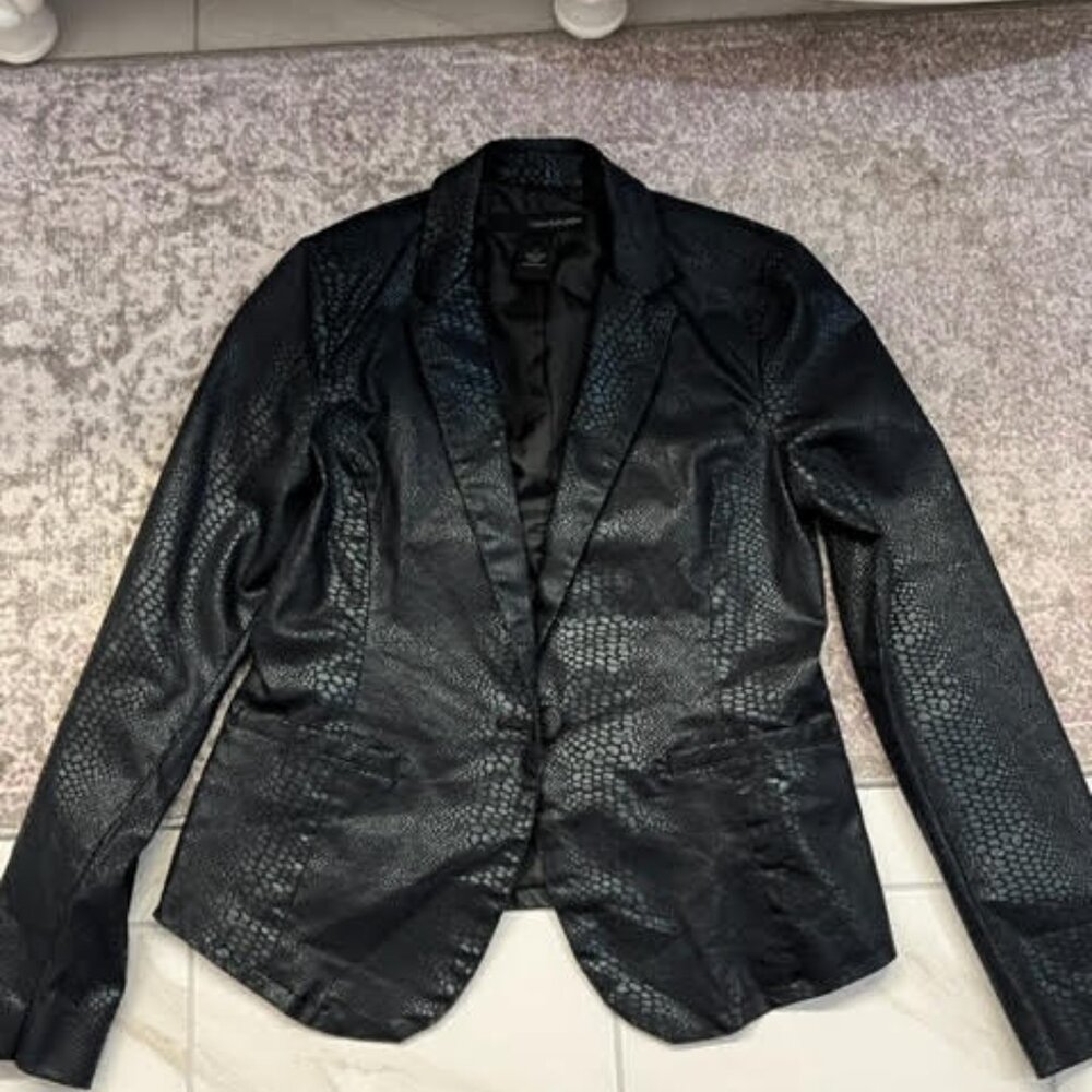 Calvin Klein Jeans Snakeskin Print Stretch Blazer